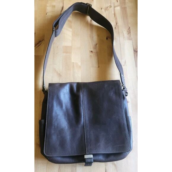 Coach Vtg Lenox Brief In Brown Leather Style Messenger Journalist Crossbody EUC - Picture 2 of 14